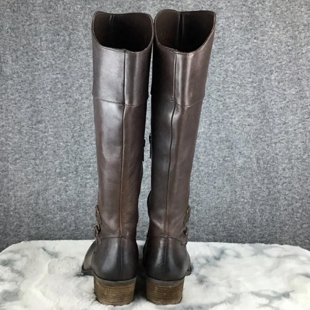 Vince Camuto Brown Leather Knee-High Boots Size 7.5‎